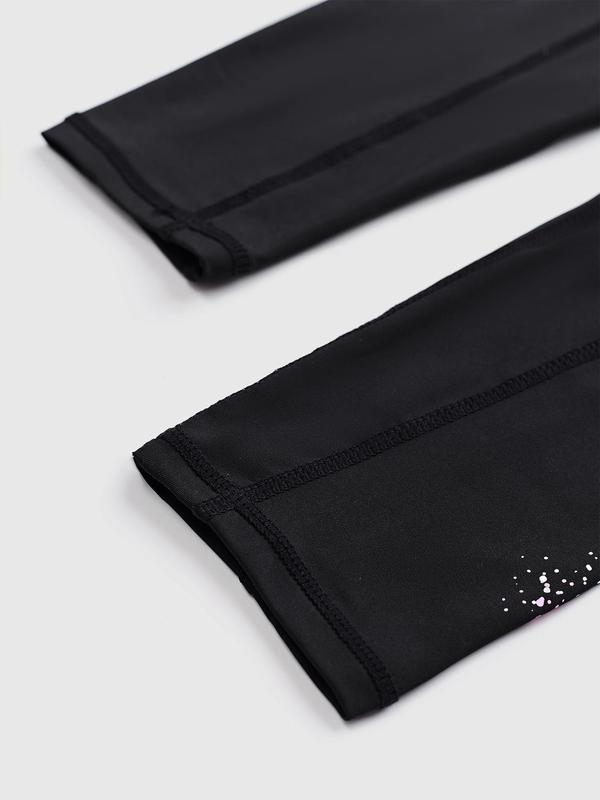 YOZY Women's Letter Print High Waist Leggings, Casual Comfy Breathable Skinny Pants for Daily Wear, Ladies Bottoms for All Seasons