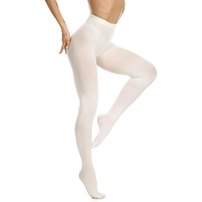 Women's 80 Denier Soft Semi Opaque Solid Color Footed Pantyhose Tights