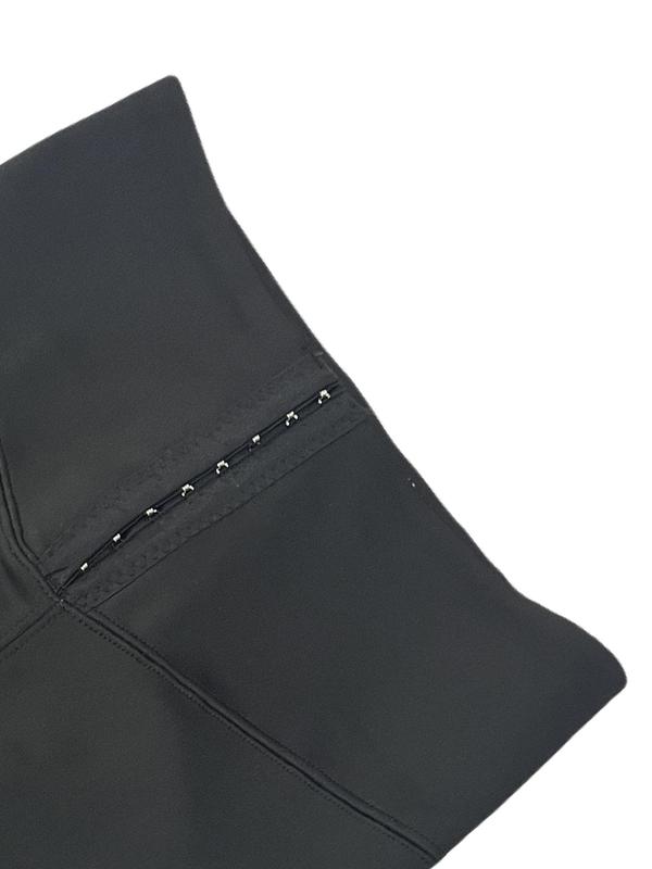 Women's Solid High Waist Thermal Lined Leggings, Casual Comfy Hook & Eye Front Warm Skinny Pants for Daily Wear, Ladies Bottoms for Fall & Winter
