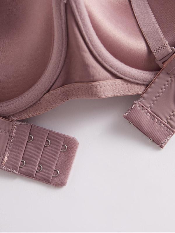 Women's Solid Adjustable Strap Push Up Bra, Casual Comfortable Breathable Underwire Bra for Daily Wear, Women's Lingerie for All Seasons