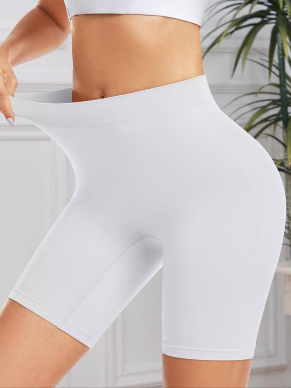 Women's Plain High Waist Hip Lifting Shapewear Shorts, Comfort Breathable Seamless Tummy Control Shaper Shorts, Ladies Shapewear Bottoms