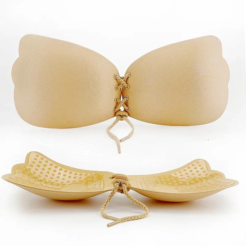 Invisible Nude Bra Push Up Chest Paste Sexy Breast Pasty Invisible Mango Silicone Chest Sticker For Women Wedding DropShip