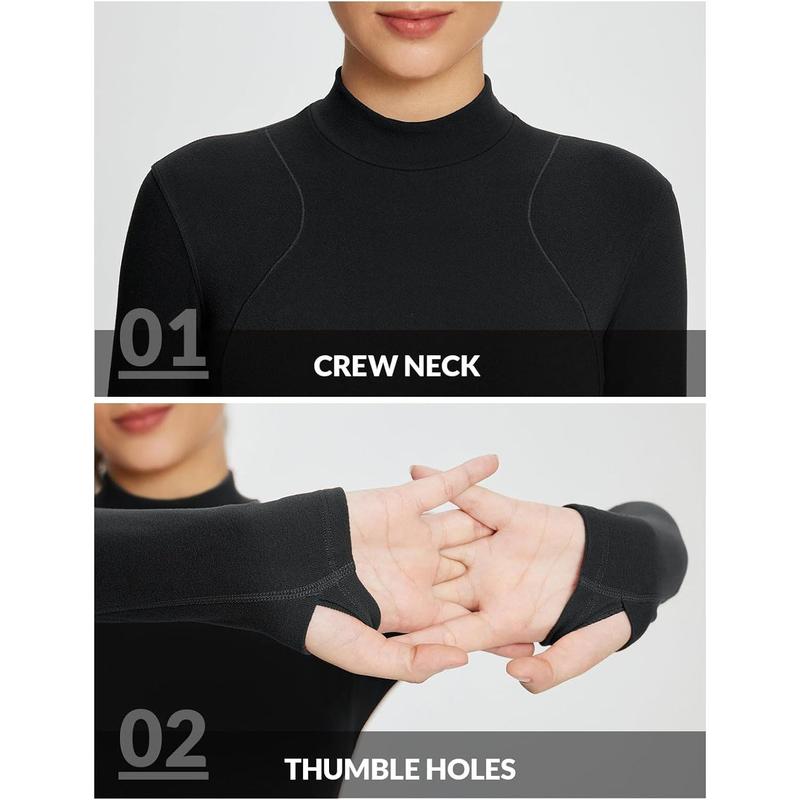 [BLACK FRIDAY SALES]BALEAF Women's Turtleneck Thermal Tops Long Sleeve Shirts Fleece Lined Cold Weather Gear