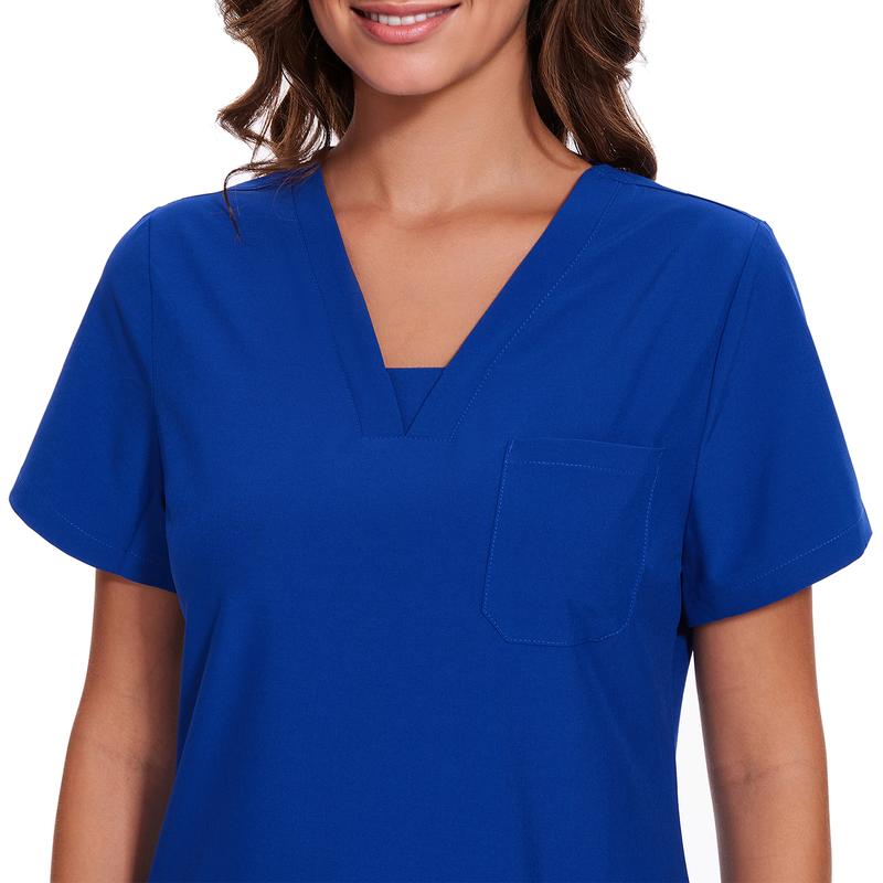 CozyFit Scrubs for Women Set - V-Neck Top & Cargo Pants with 10 Pockets Women's V-Neck