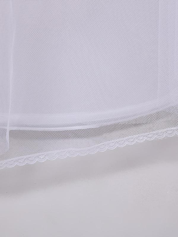Minimalist Temperament Solid Color Mesh Petticoat, Elegant Long Sleeve A-line Dress Skirt, Wedding Party Gown Skirt, Fashion Accessories for Women