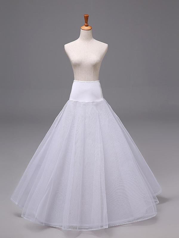 Minimalist Temperament Solid Color Mesh Petticoat, Elegant Long Sleeve A-line Dress Skirt, Wedding Party Gown Skirt, Fashion Accessories for Women