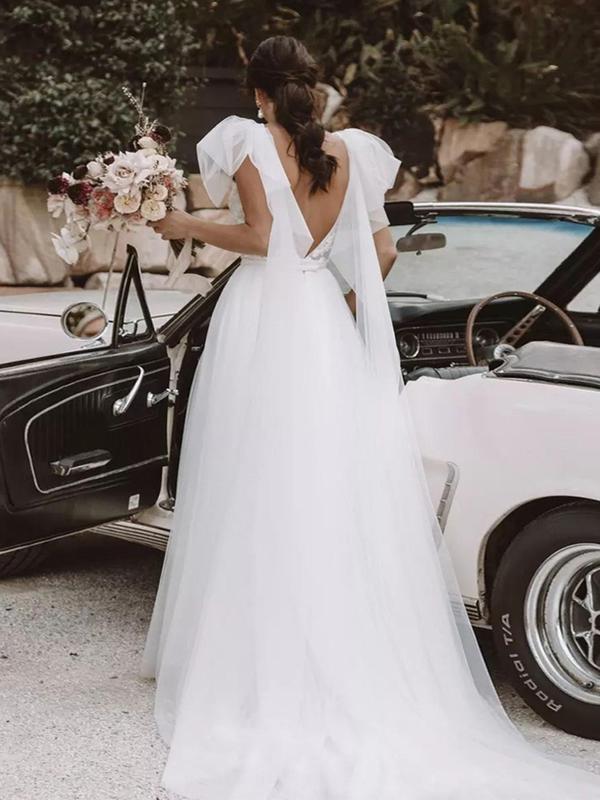 Bridal Shoulder Cape Veil, Elegant Detachable Mesh Wedding Wings Veil, Women's Wedding Accessories for All Seasons