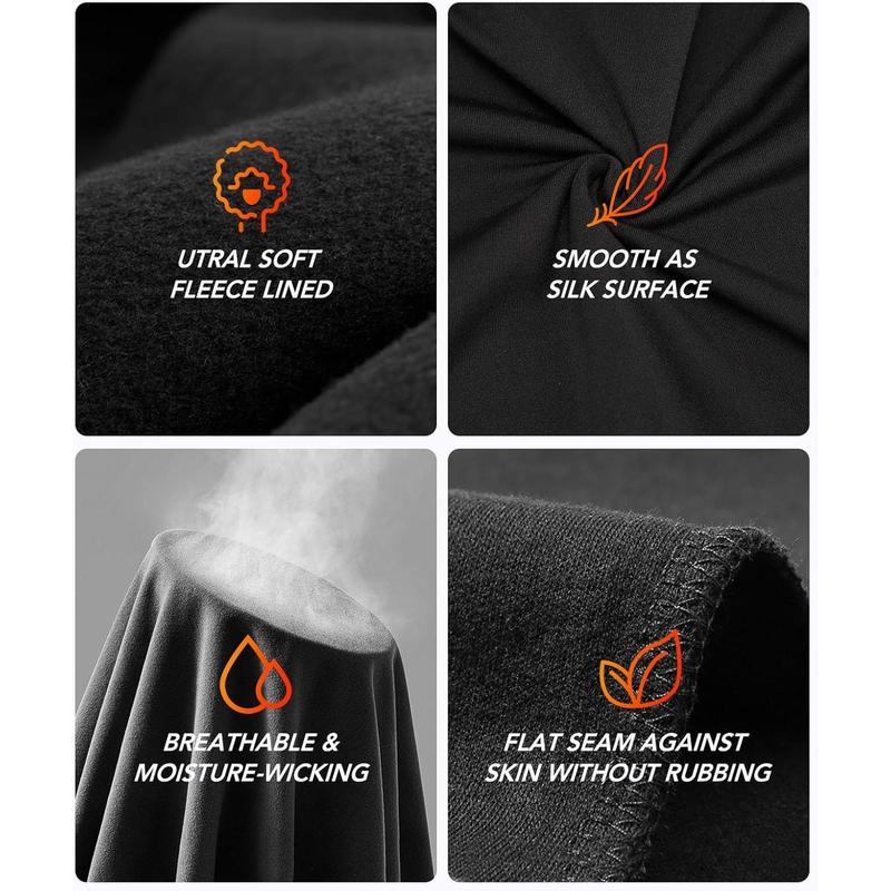 Women 's Thermal Underwear Set with Lightweight Ultra Soft Fleece Lined,Long John Set, Skiing Base Layer Womenswear Lady