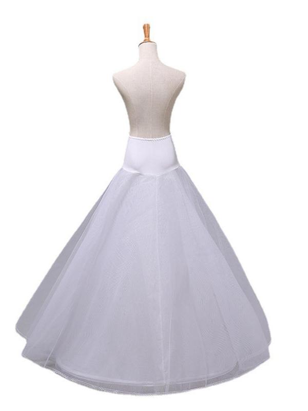Minimalist Temperament Solid Color Mesh Petticoat, Elegant Long Sleeve A-line Dress Skirt, Wedding Party Gown Skirt, Fashion Accessories for Women