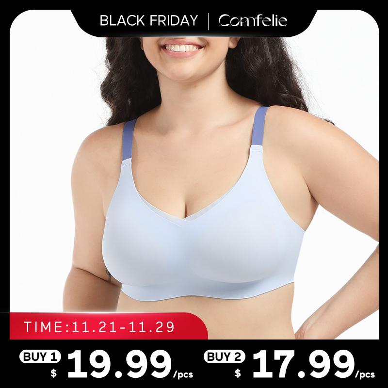 COMFELIE Women's Wireless Bra ,Comfort Bralettes No Underwire with Support Seamless Bra Underwear EB001