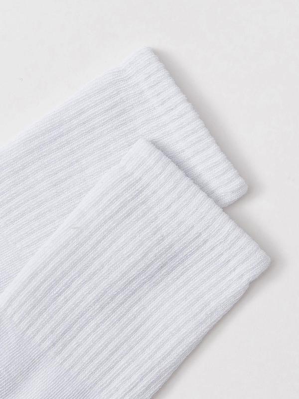 Women's 6 Pairs Solid Crew Socks, Casual Moisture Wicking Socks, Soft Comfy Breathable Socks for All Seasons Daily Wear