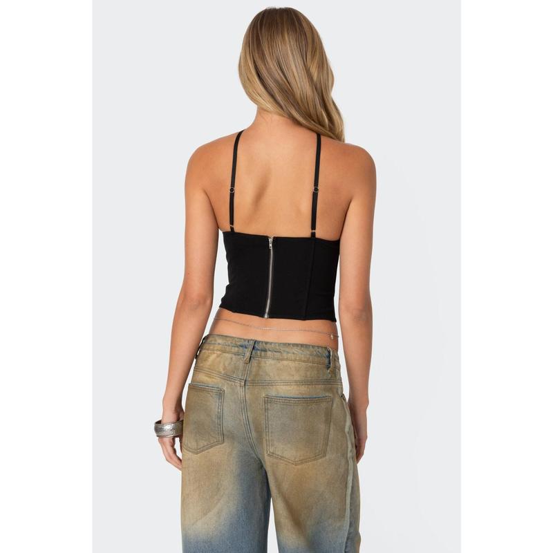 Lou Crossover Beaded Corset