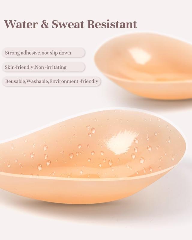 Sticky Bra Inserts Adhesive Bra Push up Breast Enhancers Pads Reusable Ultra Lift Seamless Silicone Cover Backless Strapless breast enhancerspads
