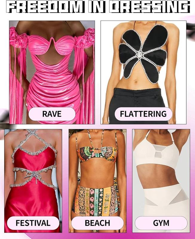 Pasties Rave Pack - Nipple Covers Stickers - Disposable Sticky Breast Petals - 15 Pairs