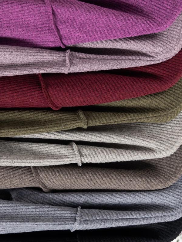 Andree Button Up Long Sleeve Ribbed Henley Top | S - 3X