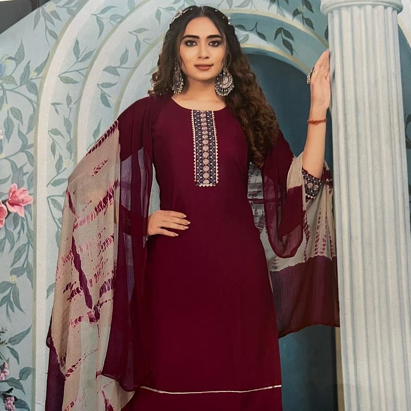 Plazo Three Pcs  Traditional Womenswear Dress