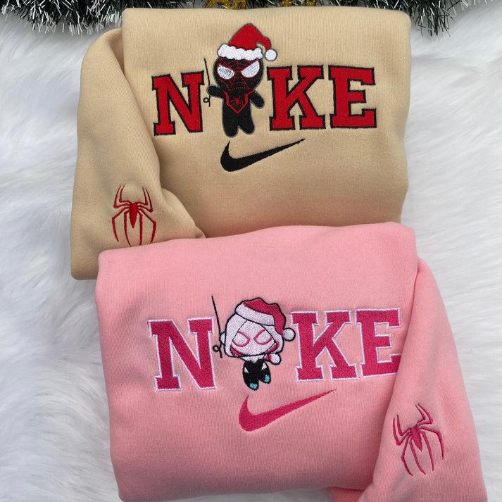 Couple Spider Sweatshirt_86, Cartoon Embroidery Sweatshirt, Couple Matching Sweater, Unisex Crewneck Sweatshirt, Trendy