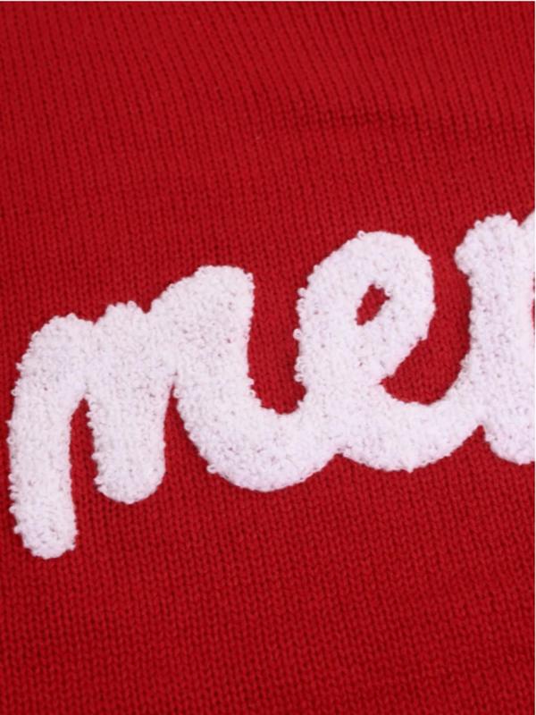  Letter Pattern Drop Shoulder Sweater, Casual Long Sleeve Round Neck Jumper for Fall & Winter, Women's Plus Clothing for Daily Wear