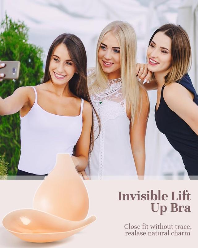 Sticky Bra Inserts Adhesive Bra Push up Breast Enhancers Pads Reusable Ultra Lift Seamless Silicone Cover Backless Strapless breast enhancerspads