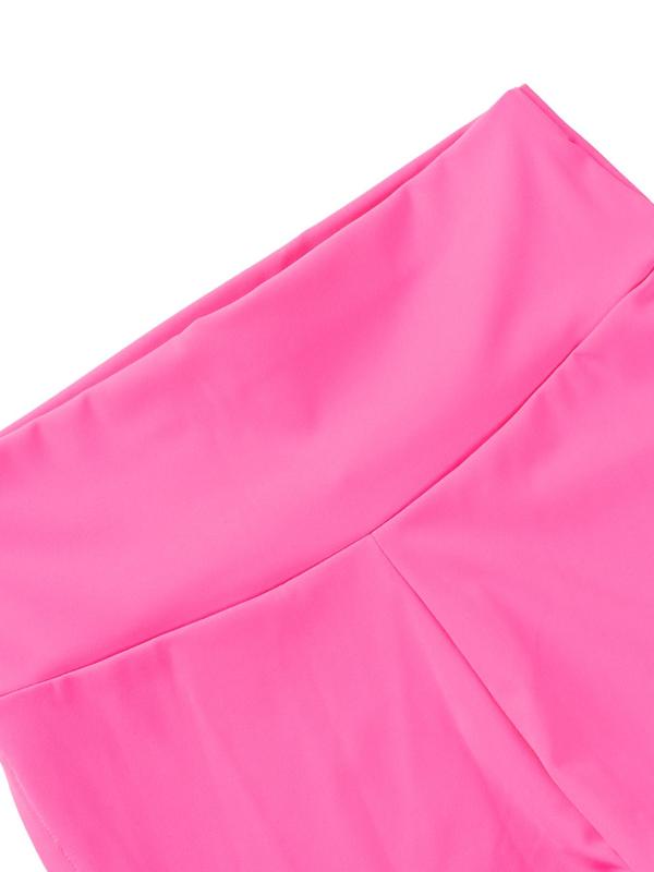 Women's Solid Ruched Drawstring High Waist Shorts, Casual Comfy Breathable Skinny Shorts for Daily Wear, Ladies Bottoms for All Seasons