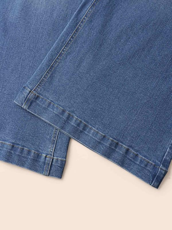 BloomChic Stretch Denim Wide Leg Cut Jeans