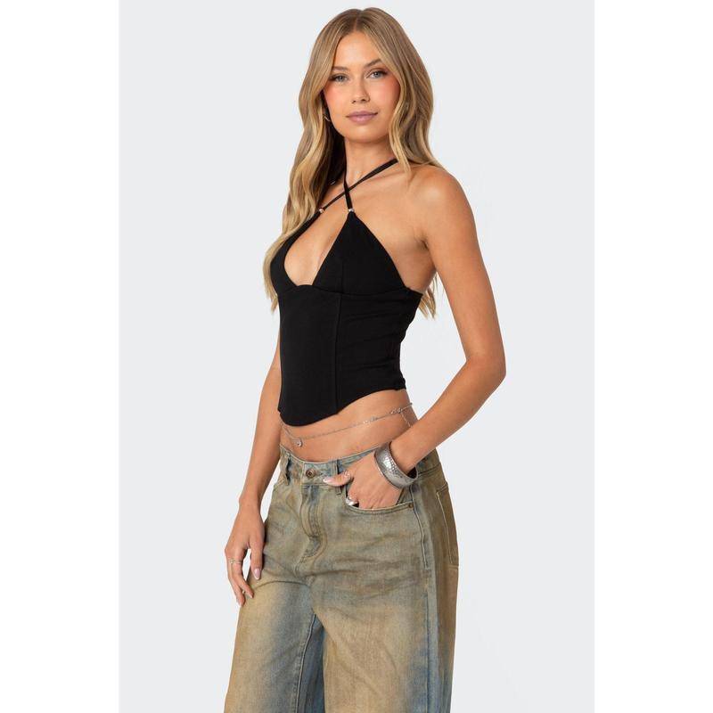 Lou Crossover Beaded Corset