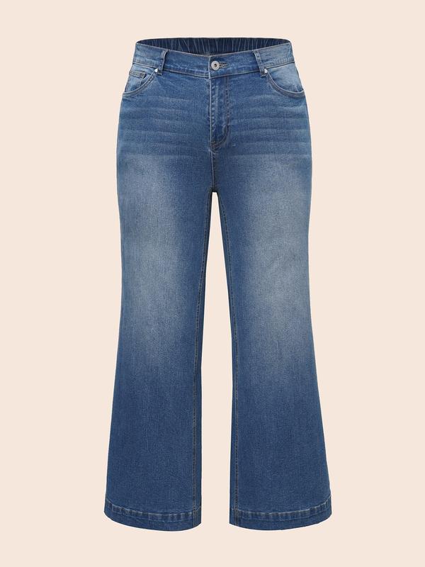 BloomChic Stretch Denim Wide Leg Cut Jeans