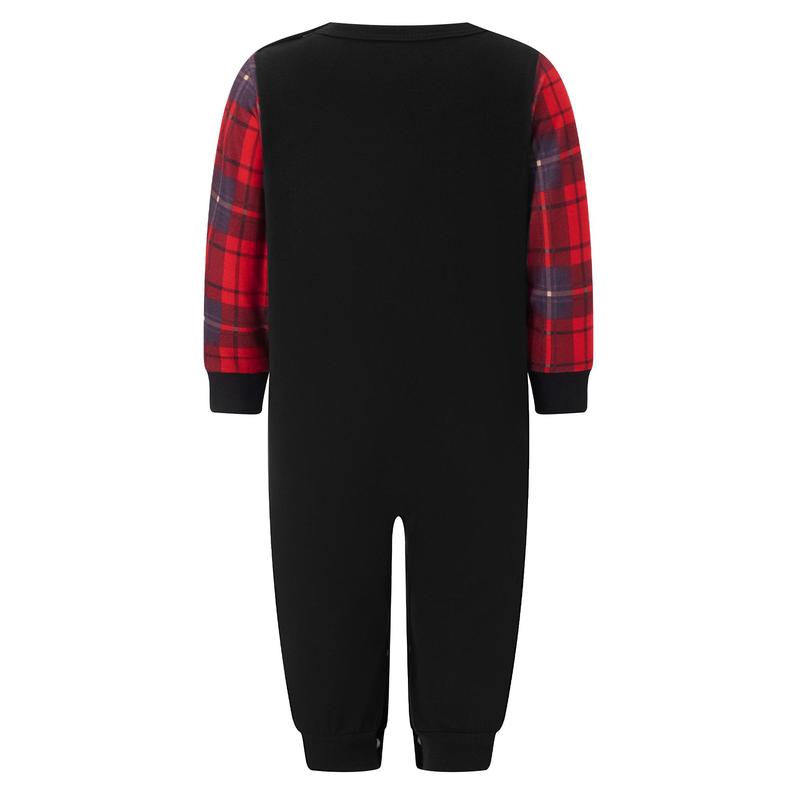 Family Matching Christmas Pajamas Set Letter Plaid Print Holiday Pajamas Sleepwear Dad Mom Kids PJs