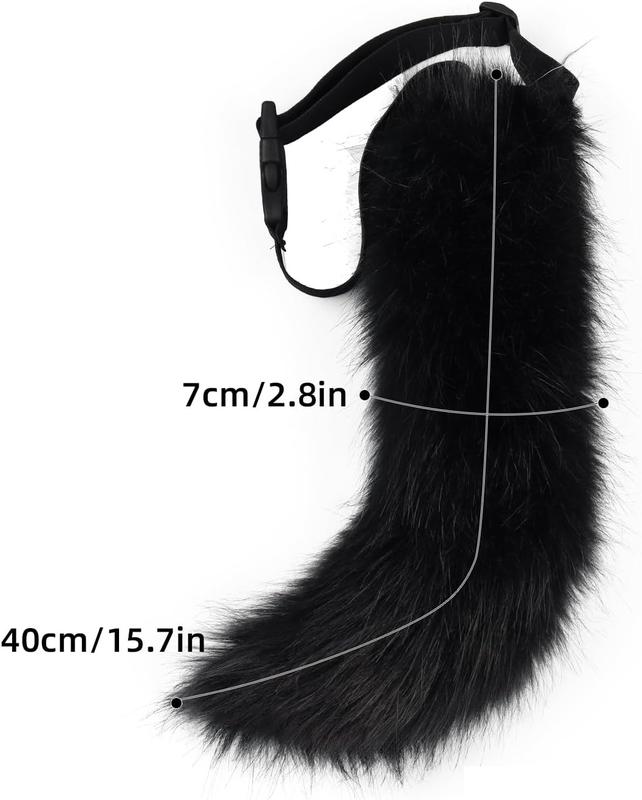 Faux Fur Fox Costume Cat Tail Cosplay Halloween Christmas Party Costume One Size
