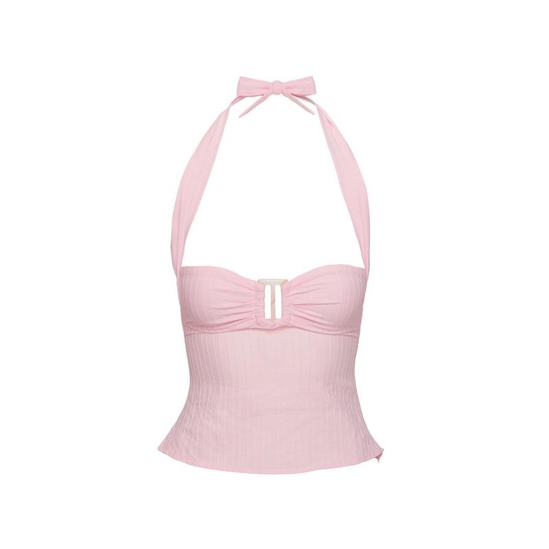 Isabetta Halter Top Pink