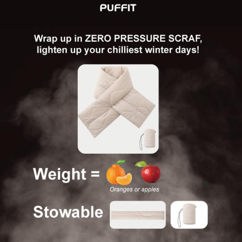 PUFFIT Padded Quilted Puffer Scarf