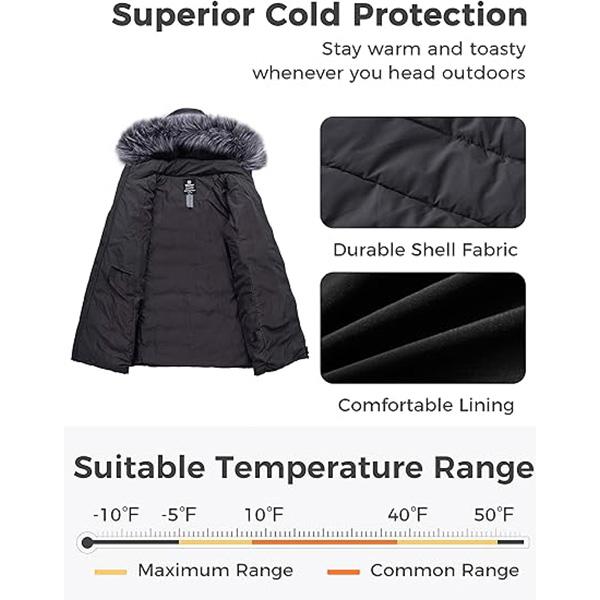 2025 NEW Women's Plus Size Winter Jacket Warm Long Puffer Coat Quilted Parka Jacket with Removable  Hood  giftideas christmasgift