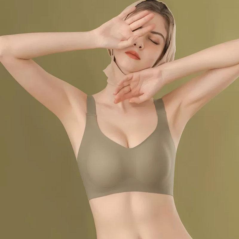 TheFreebra  Jelly Wireless T-shirtBra -seamless, magic uplifting, fullcoverage, anti-slip, Plus Size Friendly,Comfortable, Soft,Womenswear,Everyday, Push Up, ,Underwear, Lady, Clothing, Basic, full coverage