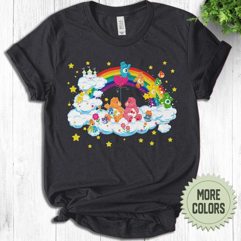 Cute Care Bears Rainbow Magic Shirt, Care Bears Colors Shirt, Care Bears Cartoon Characters, Care Bears Group Shirt, Family Shirt Sweatshirt, Hoodie, Comfort Colors
