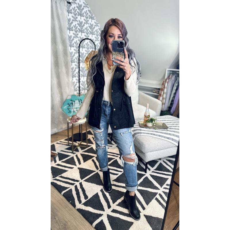 JUST ONE OF THE GIRLZZ • RISEN HI RISE GIRLFRIEND JEANS