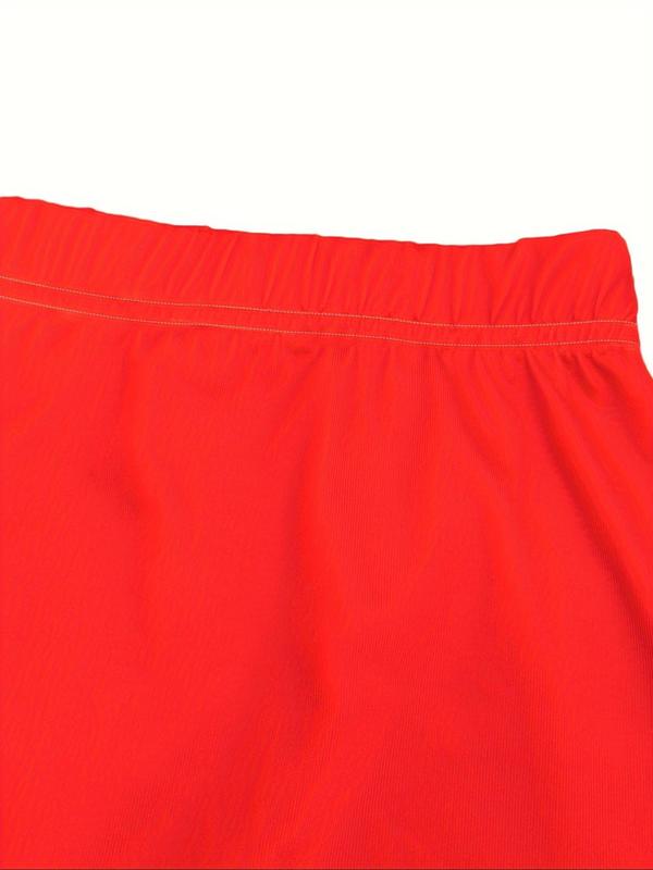 Women's Skeleton Hand Print Skinny Shorts, Casual Elastic Waist Shorts for Summer, Ladies Bottoms for Daily Wear