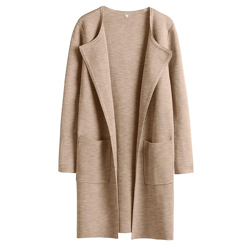 ANRABESS Women's Open Front Knit Lightweight Cardigan Casual Long Coatigan Sweater Lady Jacket Coat 2024 Fall Outerwear cardigan sweater