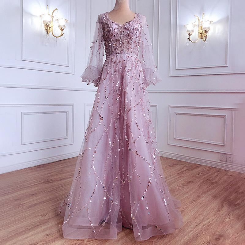 2024 Cross-Border New Arrival Gold Heavy Industry Beads Luxury Evening Dress Sexy Socialite Aura Queen Long Dress Ls7109 Formal Womenswear