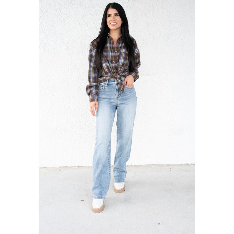 Judy Blue Jennifer High Rise Straight Leg Jeans