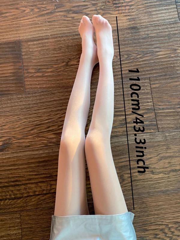 Women's 1 Pair Fashion Glitter Tights, Summer 2024 Anti-Snag Sheer Tights, Ultra Thin High Waist Pantyhose, High Stretch Thigh High Stockings, Women's Socks & Stockings