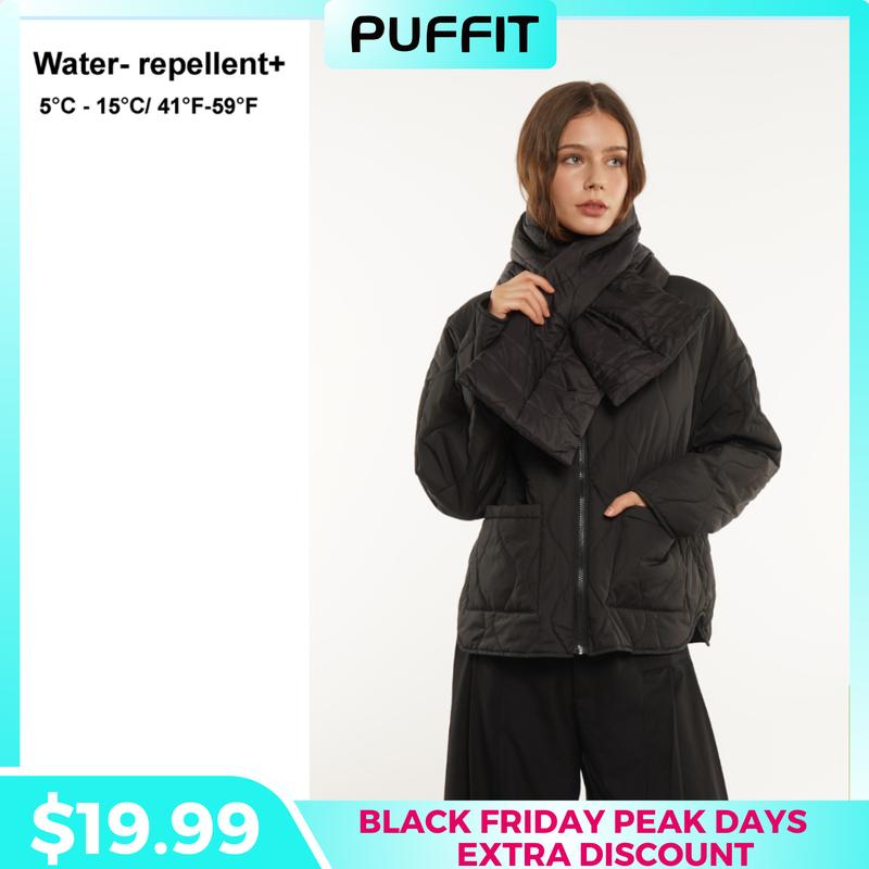 PUFFIT Padded Quilted Puffer Scarf