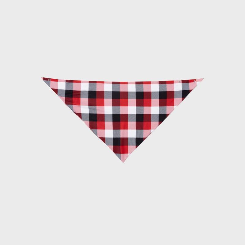 PatPat Christmas Movie Night Red Plaid Pajamas Raglan Sleeves Santa and Snowman Pattern