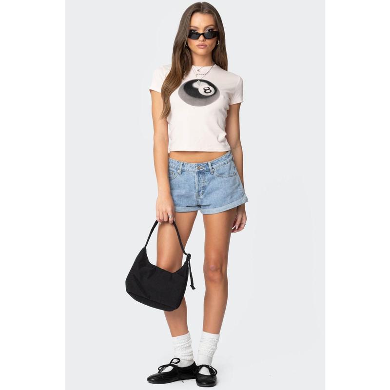 Rylin Low-Rise Denim Shorts