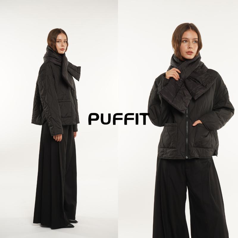PUFFIT Padded Quilted Puffer Scarf