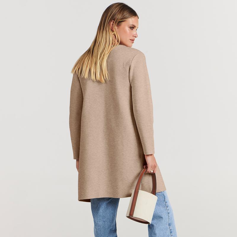 ANRABESS Women's Open Front Knit Lightweight Cardigan Casual Long Coatigan Sweater Lady Jacket Coat 2024 Fall Outerwear cardigan sweater