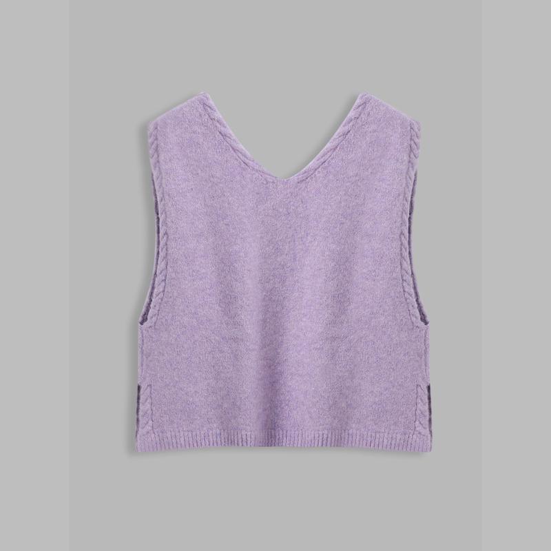 Cider [size 2-10] Wool-blend V-neck Solid Knitted Vest