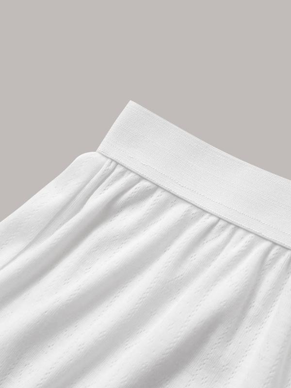 Women's Solid Button Front Hollow Out Shorts, Casual Comfy Breathable Straight Leg Shorts for Daily Wear, Ladies Bottoms for Summer