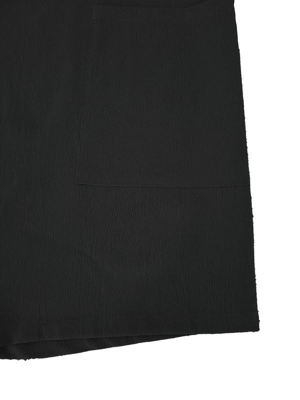Women's Plain Pocket Scoop Neck Cami Romper without Tank Top, Casual Sleeveless Romper for Summer, Women's Clothes for Daily Wear