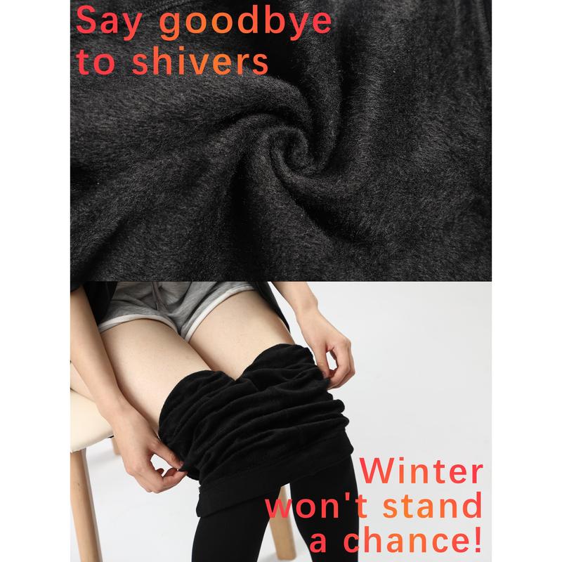 HONENNA Womens Fleece Lined Tights High Waisted Opaque Party christmas 2024 ornament Basic Festival Basic Festival
