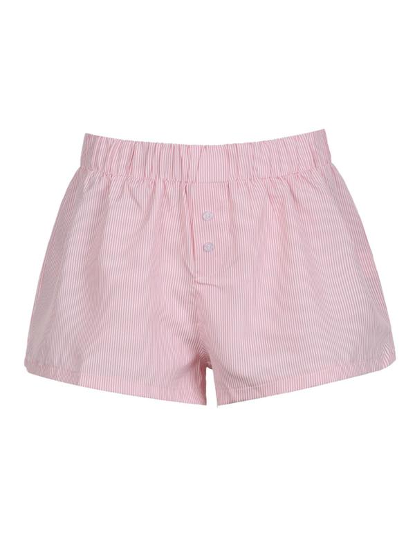 Women's Striped Print Button Shorts, Casual Drop Waist Shorts for Summer, Shorts for Women, Ladies Back To School Summer Bottoms for Daily Wear